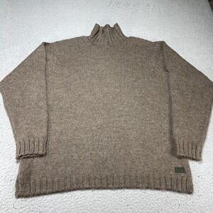 OOBE Brand Sweater Mens 2XL Brown Wool Alpaca Locke Turtleneck Knit Italy
